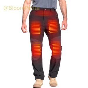 Heated Fleece Lined Softshell Pants with 12V Battery Pack